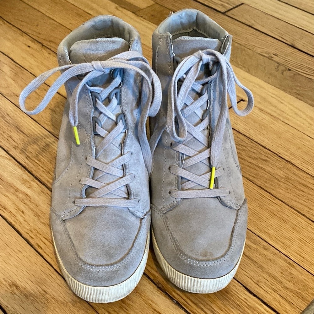 Sorel Gray High-Top Wedge Sneakers
